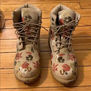 Embroidered Timberland boots